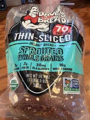 Thin-Sliced Organic Bread Sprouted Whole Grains
