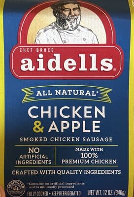 CHICKEN & APPLE SMOKED CHICKEN SAUSAGE