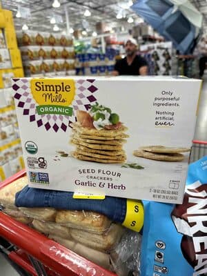 Organic Seed Flour Crackers Garlic & Herb
