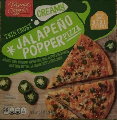 Thin crust jalapeño popper pizza